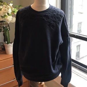 Ulla Johnson Embroidered Sweater in Navy - Size S